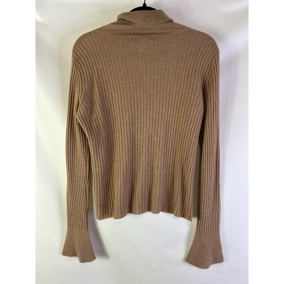 Vintage 90s Cashmere Ribbed Knit Turtleneck Sweater Quiet Luxury - Picture 8 of 9